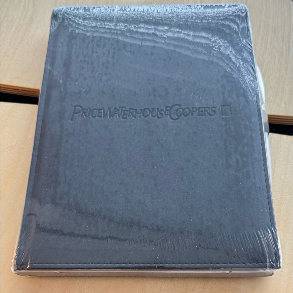 NWT - Vintage Leather Journal Book w/ PricewaterhouseCoopers logo